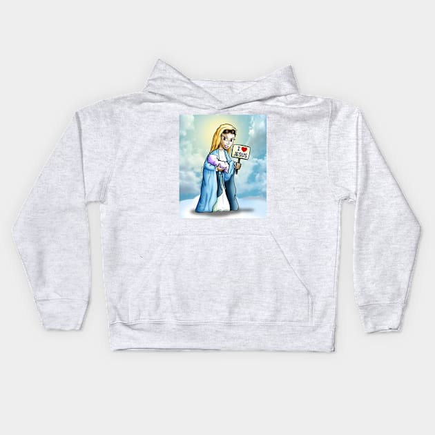 I love Jesus Kids Hoodie by CIZDIBUJOS